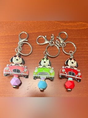 New Beaded Snoopy Keychain